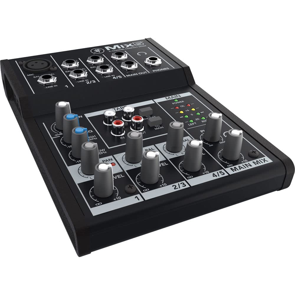Mackie Mix5 5-Channel Compact Mixer, Black
