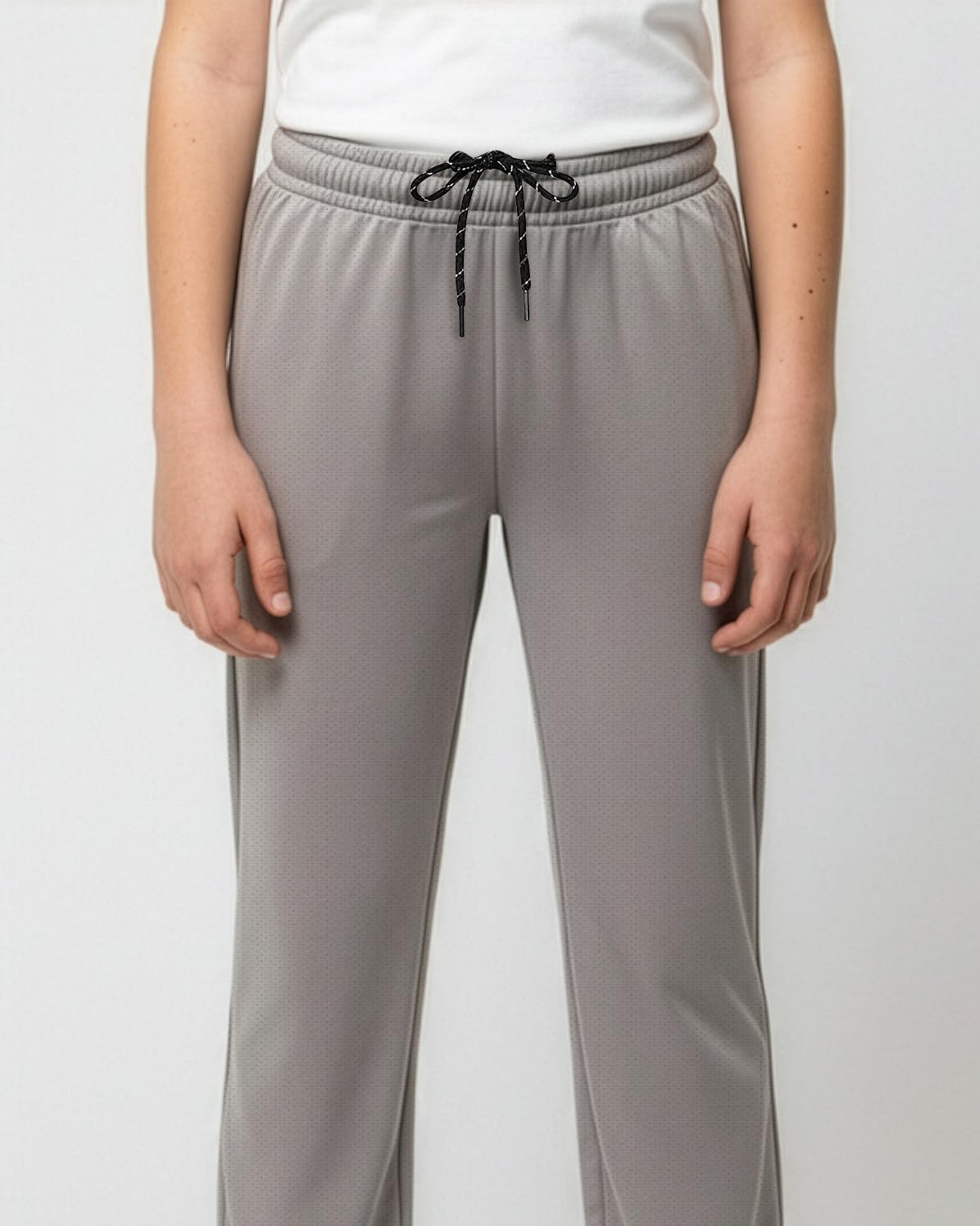 Real Essentials 3 Pack: Boys' Mesh Open Bottom Active Sweatpants with Pockets & Drawstring