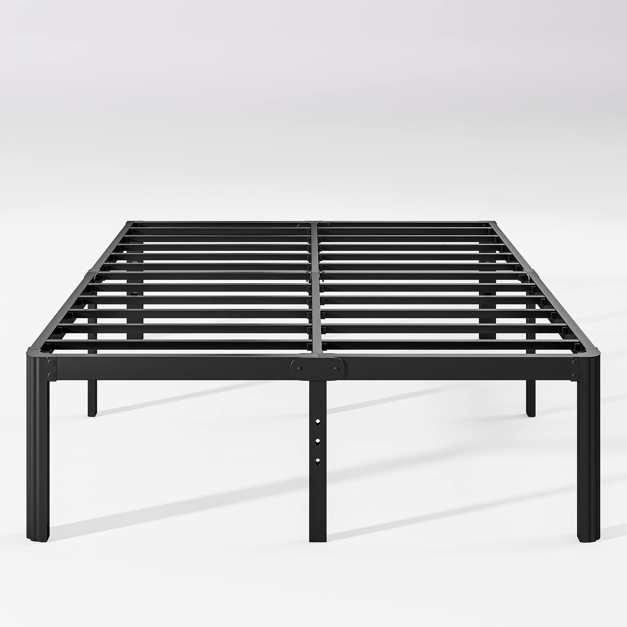 Hunlostten 16" Heavy Duty Twin Bed Frame No Box Spring Needed, Metal Platform Bed Frame Twin with Round Corners, Easy Assembly, Noise Free, Black