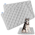Magik & Kover Dog Crate Pad 2 Pack, Soft Dog Crate Mat with Anti-Slip Bottom, Machine Washable Kennel Pad, Fits 24 Inch, Grey