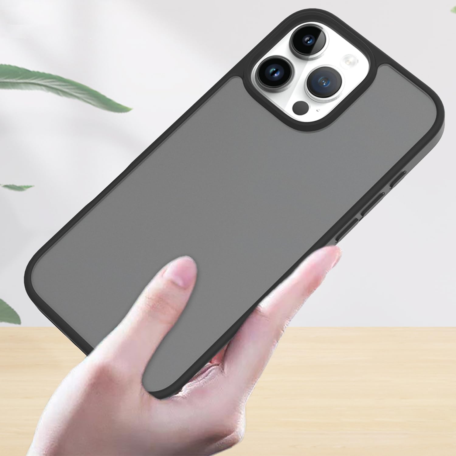 TENOC Phone Case Compatible with iPhone 11, Black Case Anti-Fingerprint Protective Bumper Matte Cover for 6.1 Inch