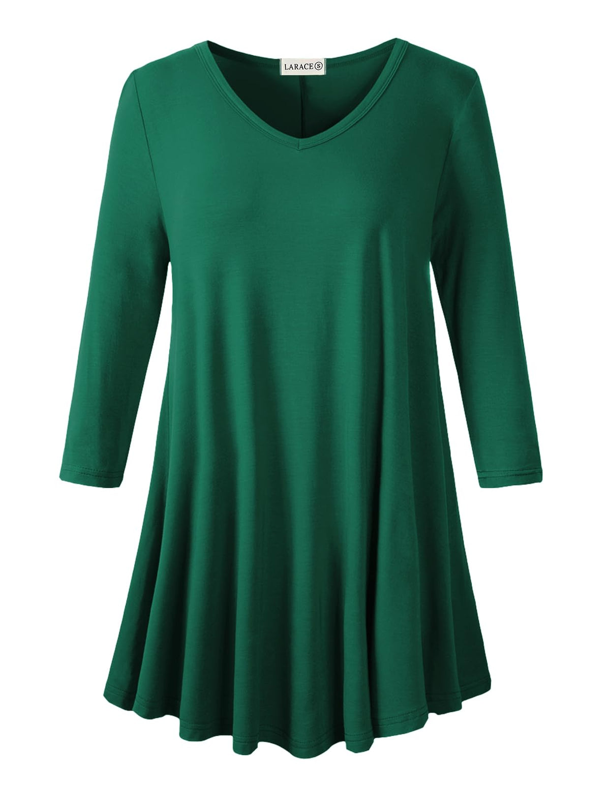 LARACE Plus Size Tops for Women 3/4 Sleeve Shirts V Neck Tunic Tops Blouses