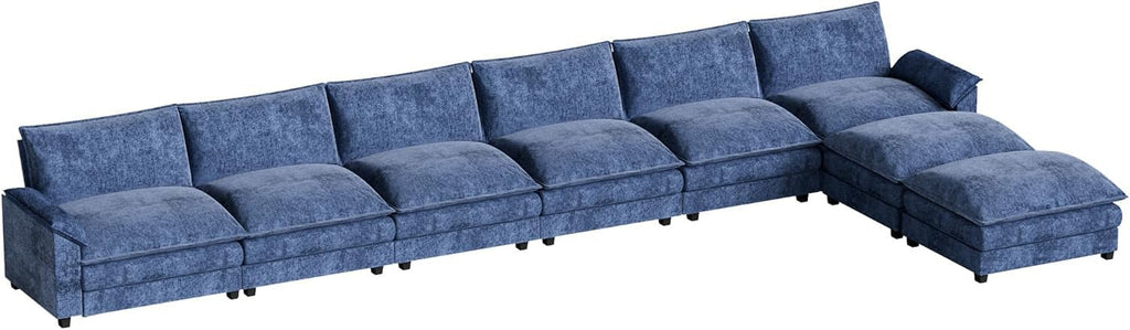 Homall 80" Modular Sectional Sofa, Loveseat Sofa Couch with Double-Layer Cushion, DIY Combination Chenille Deep 2-Seat Cloud Couch for Living Room, Apartment (Bright Grey, Loveseat Sofa)