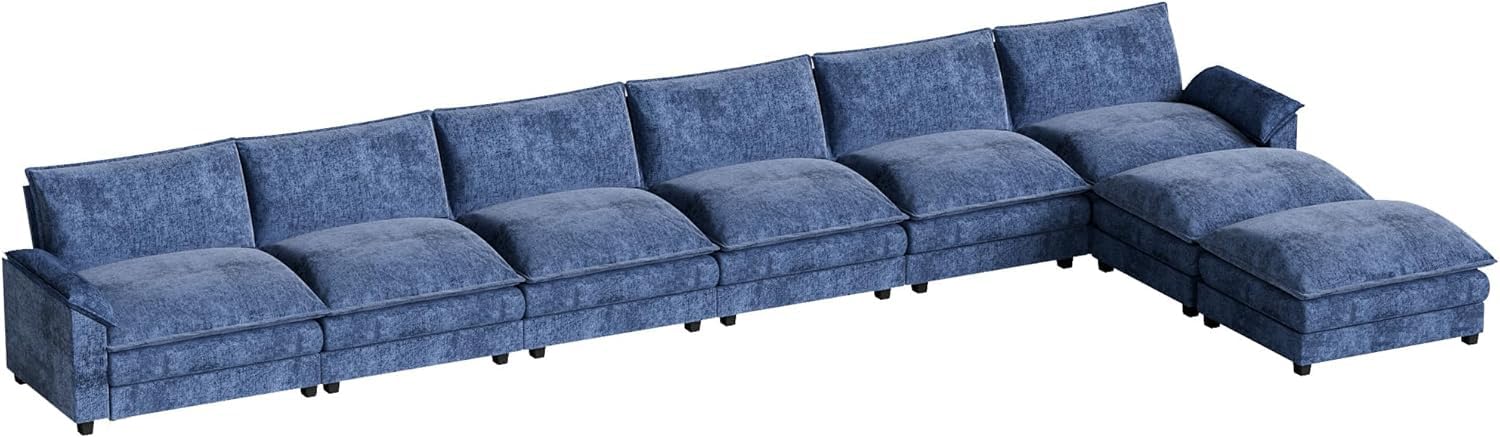 Homall 80" Modular Sectional Sofa, Loveseat Sofa Couch with Double-Layer Cushion, DIY Combination Chenille Deep 2-Seat Cloud Couch for Living Room, Apartment (Bright Grey, Loveseat Sofa)