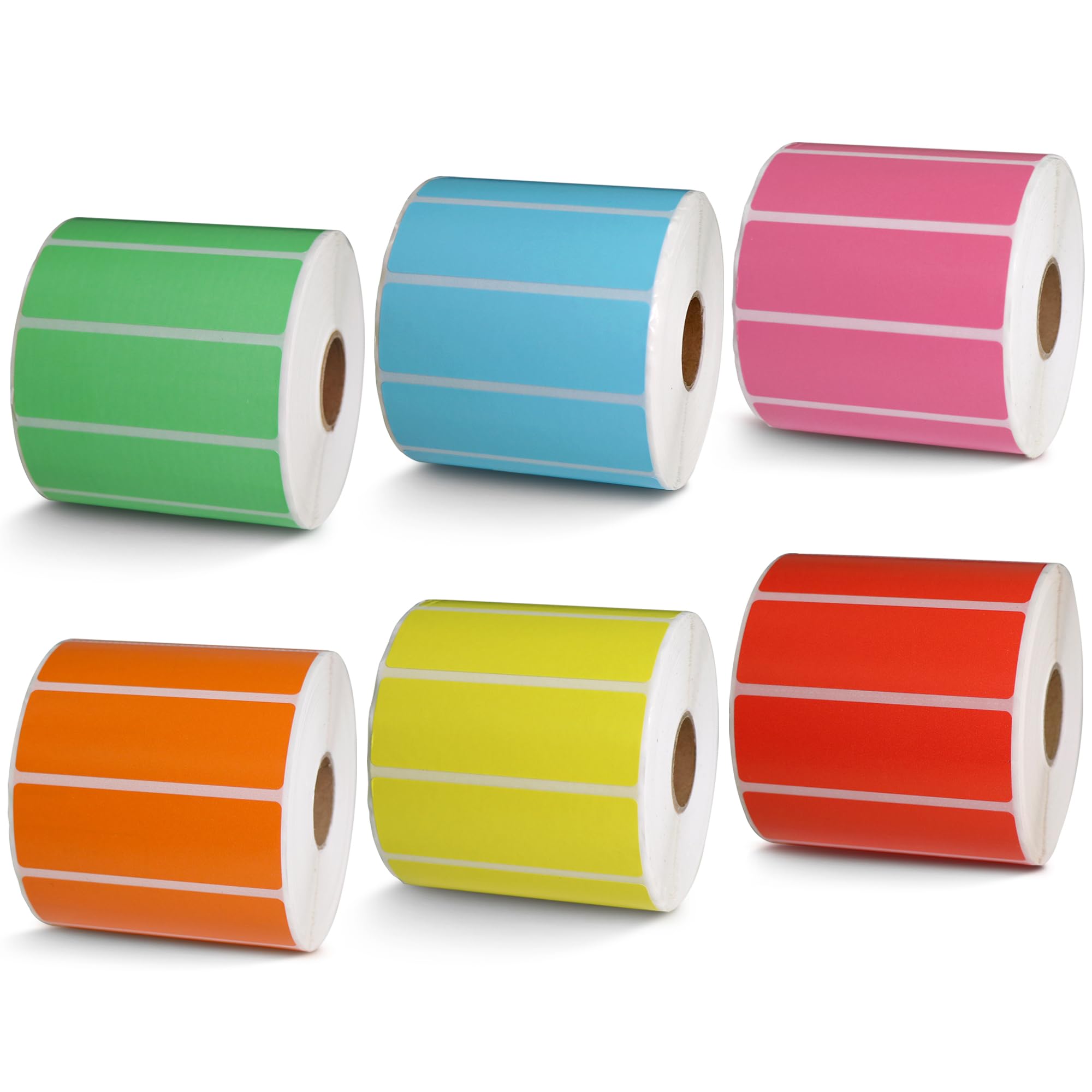 BETCKEY - 1" x 0.5" Small Labels Compatible with Zebra & Rollo Label Printer, Premium Adhesive & Perforated[Light Blue, 6 Rolls, 14580 Labels]