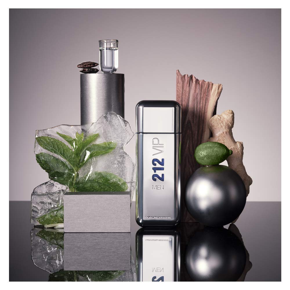 Carolina Herrera 212 Vip Men Fragrance For Men - Notes Of Caviar Lime, Ginger And Tonka Bean - Intimate And Magnetic Scent - Blend Of Fresh And Woody - Perfect For Night Use - Edt Spray - 1.7 Oz