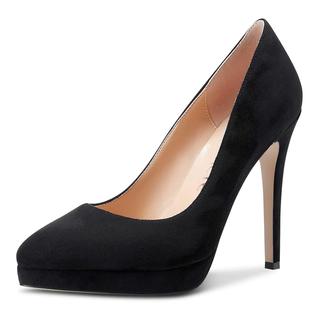 Castamere Womens High Heels Platform Pumps Slip-on Stilettos 12CM Heel Office Dress Shoes