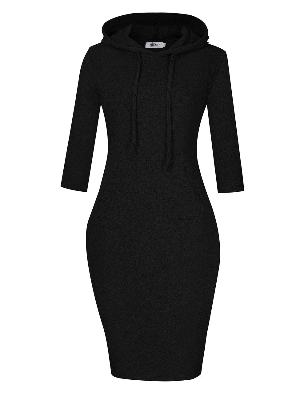 MISSKY Women's Women's Sweatshirt Hooded Dress