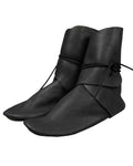 Syktkmx Mens Renaissance Boots Slip on Lace Up Medieval Cosplay Western Pirate Viking Tied Halloween Cuff Shoes