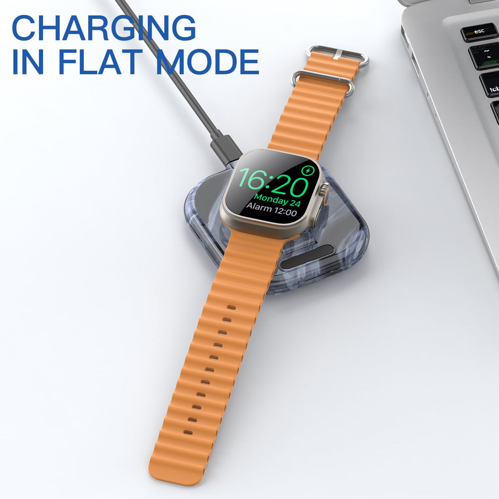 for Apple Watch Magnetic Charging Dock - Fast Magnetic Charger Stand, Compatible with Apple Watch Series 2/3/4/5/6/7/8/9/10/Ultra 1 2, Supports Nightstand Mode, Portable Design for Travel