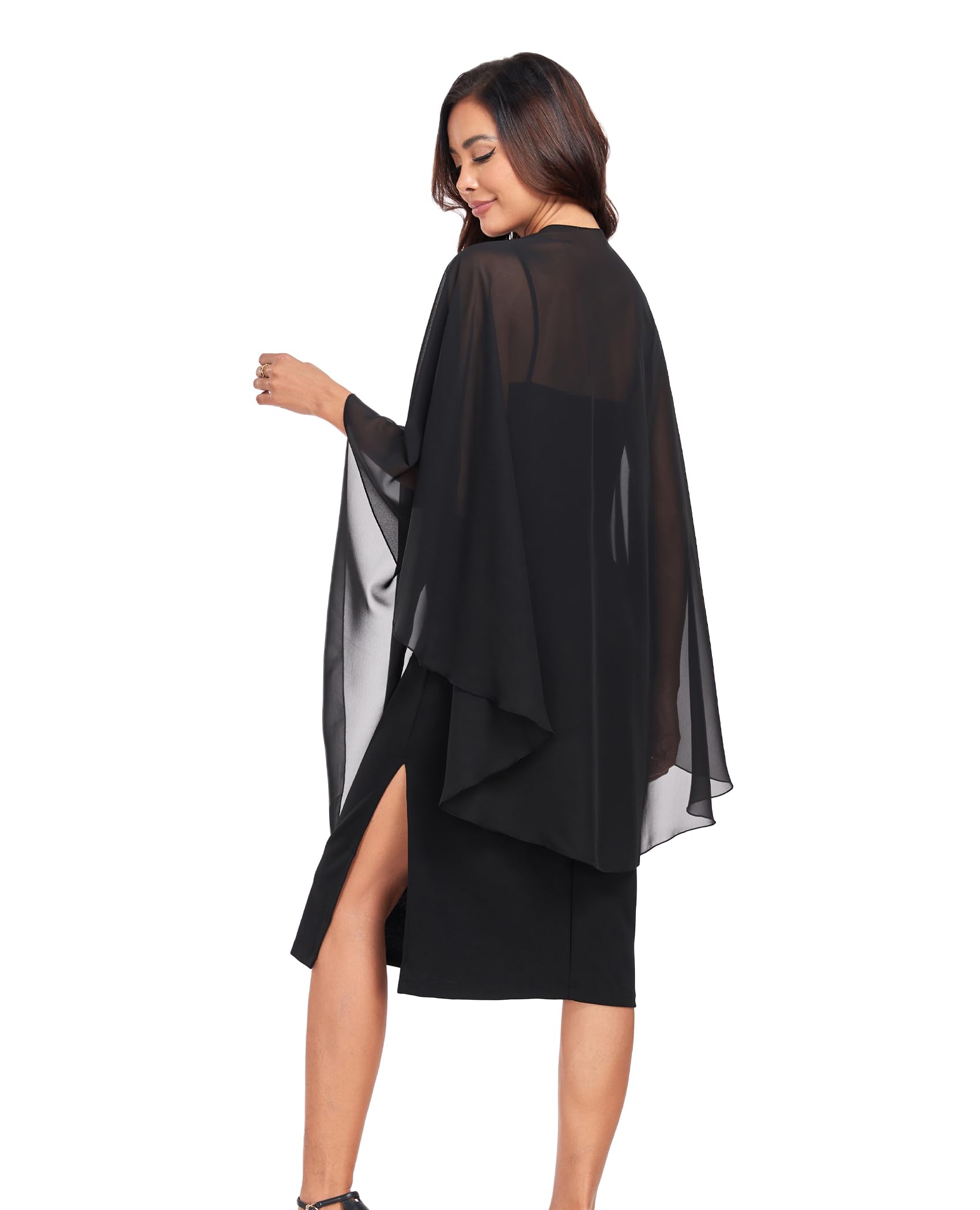 TONGFANTFL Shawls Wraps for Evening Wedding Party Chiffon Scarf Soft Bridal Wraps Wedding Guest Shawl Coverage