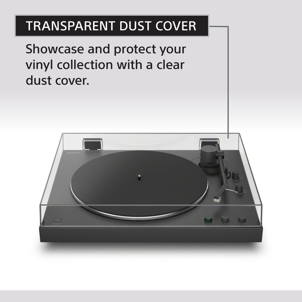Sony PS-LX310BT Belt Drive Turntable: Fully Automatic Wireless Vinyl Record Player with Bluetooth and USB Output Black