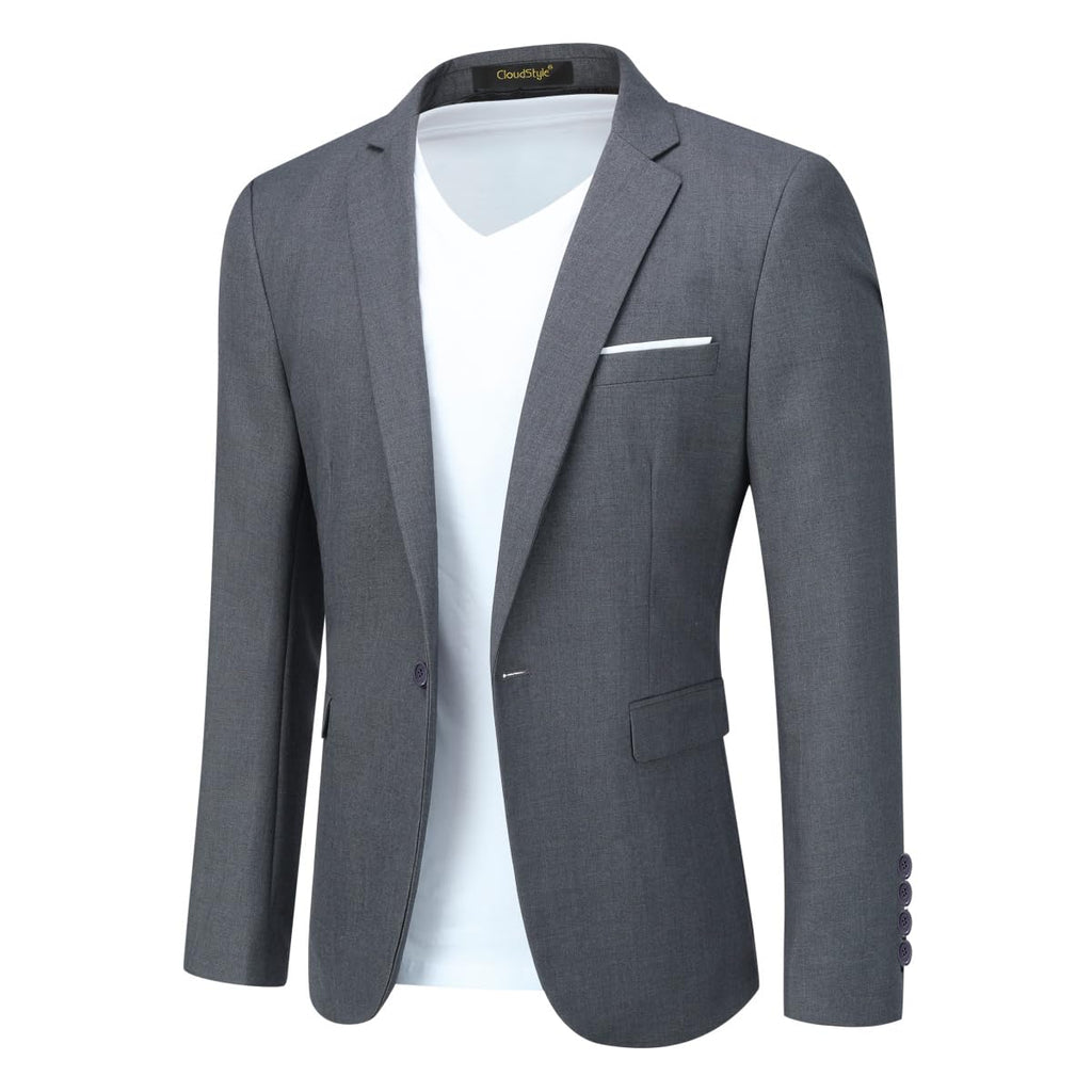 Cloudstyle Men's Suit Jacket One Button Slim Fit Sport Coat Business Daily Blazer