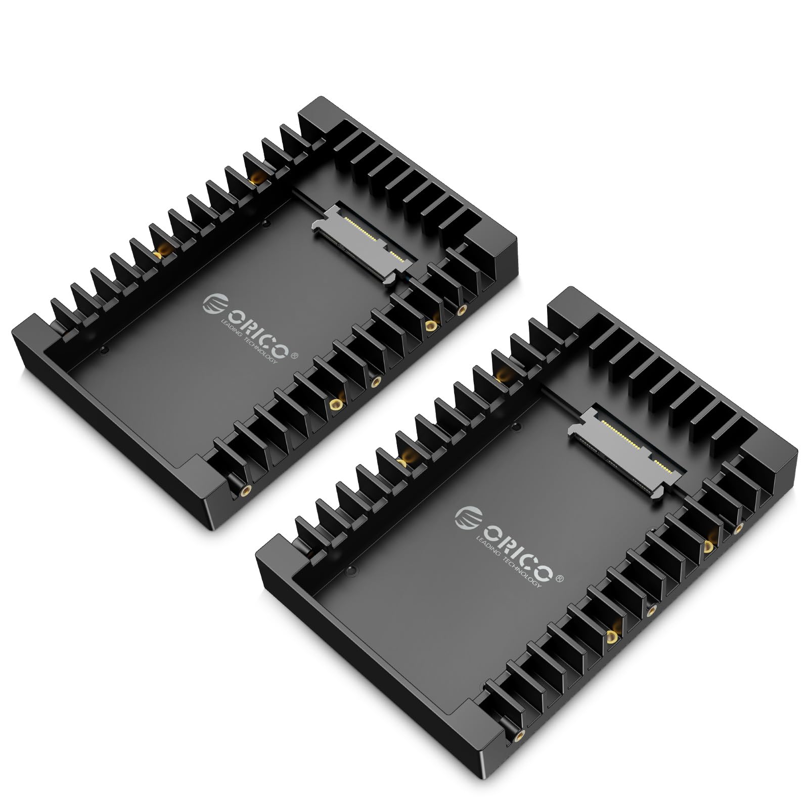 ORICO 2.5 SSD SATA to 3.5 Hard Drive Adapter Internal Drive Bay Converter Mounting Bracket Caddy Tray for 7 / 9.5 / 12.5mm 2.5 inch HDD / SSD with SATA III Interface(1125SS)