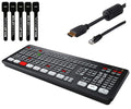Blackmagic Design ATEM Mini Extreme HDMI Live Stream Switcher Bundle with 6’ HDMI Cable, 7’ Cat5e Cable, and 5-Pack of SolidSignal Cable Ties (SWATEMMINICEXT)