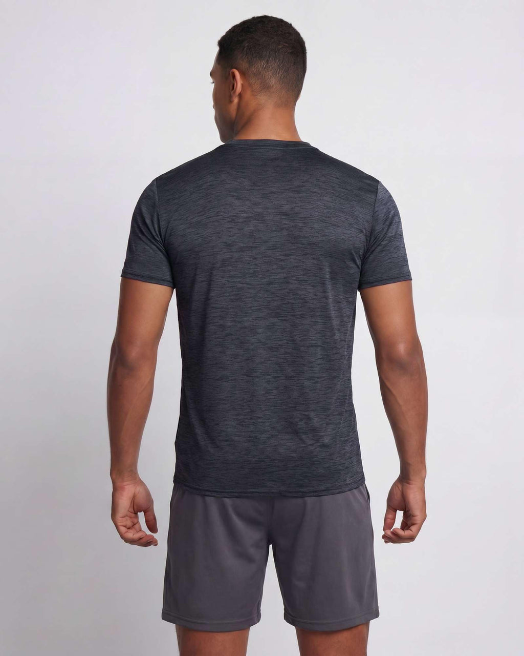 Real Essentials 5 Pack: Men's Dry-Fit Short Sleeve Crew Neck T Shirts Fitness Running Gym Workout Cool Exercise Athletic Tee
