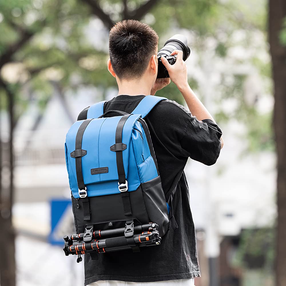 K&F CONCEPT Camera Backpack, Camera Bags for Photographers Dslr Cameras Compatible for Canon Nikon Sony DJI Mavic Drone, 20L Large Capacity Bag Cover 15.6 Inch Laptop Camera Cases with Raincover