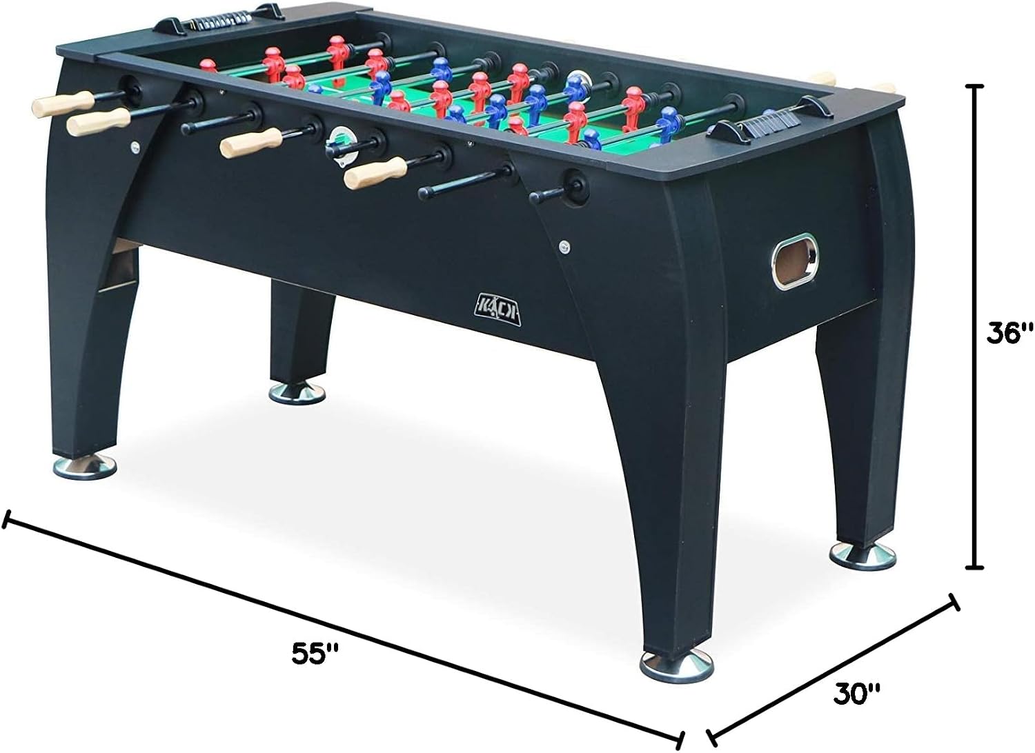 KICK Legend 55" Foosball Table (Jet Black) – Professional Full-Size Indoor Game Table