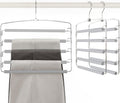 TOPIA HANGER Pants Hangers Space Saving, 2-Pack Swing Arm Pants Organizer for Closet, Non-Slip Foam Padded Organizer Hanger for Multi Slacks, Jeans, Trousers, Skirts, Scarfs, Black-CT08B