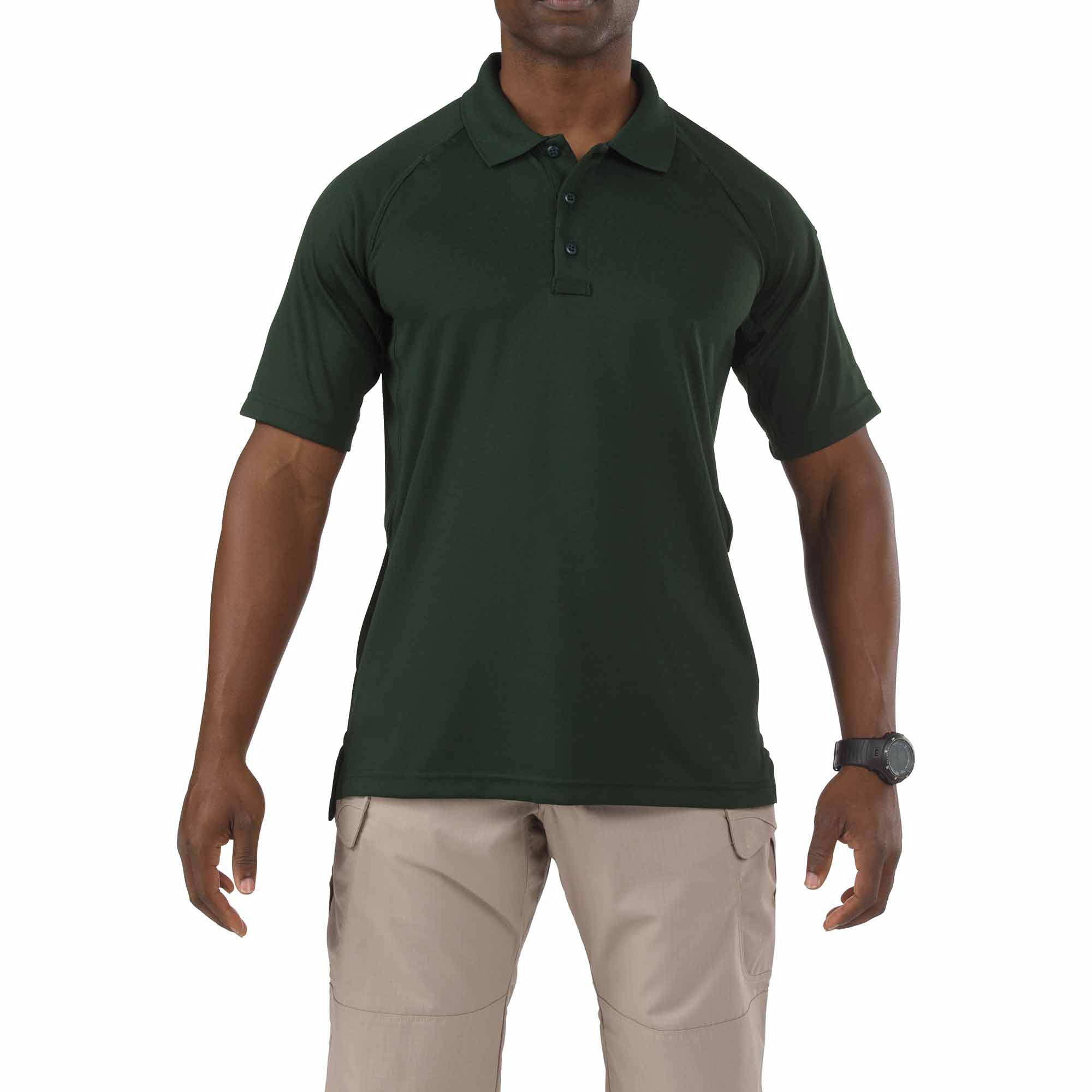 5.11 Tactical Men's Performance Short Sleeve Polo, 100% Polyester, Moisture Wicking, Style 71049