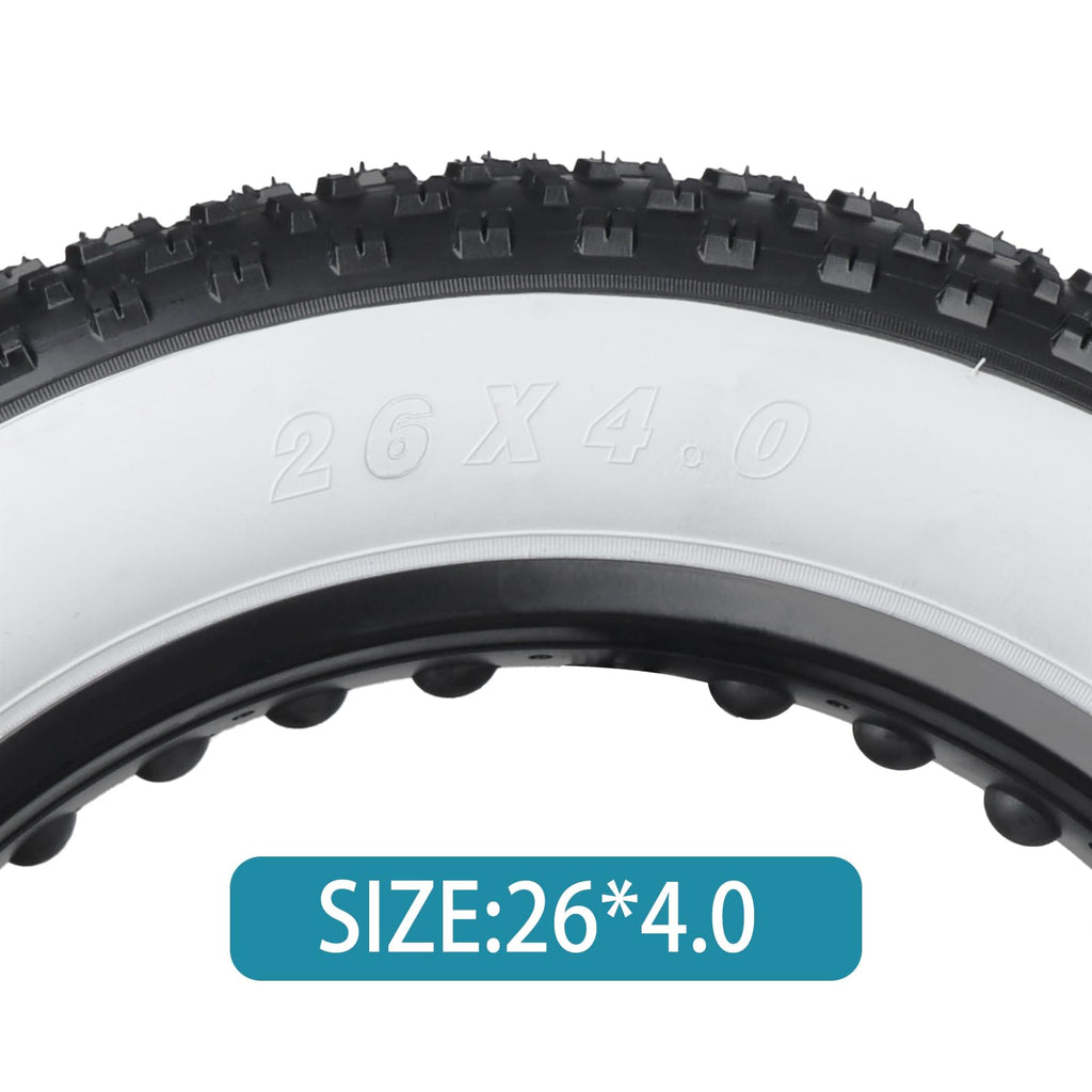 Hycline Fat Bike Replacement Tire: 20x4.0/26x4.0 Inch High-Performance Wear-Resistant Folding MTB Bicycle Tires, All-Terrain High-Density for Street or Trail Riding