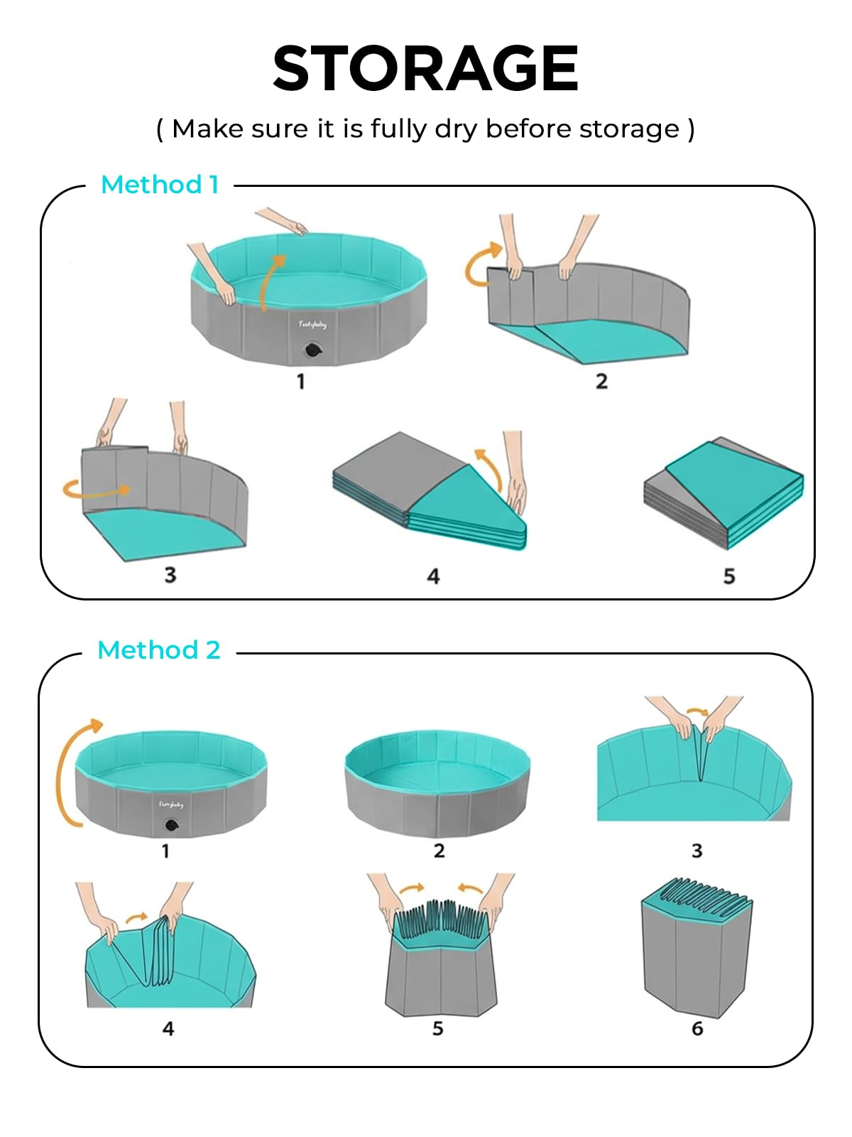 Foldable Dog Pool, Hard Plastic Kiddie Pool for Dogs, Collapsible Dog Pool with Rigid PP Core, Non-Slip PVC, Durable Pet Bath Tub for Indoor/Outdoor Backyard, 32" Green