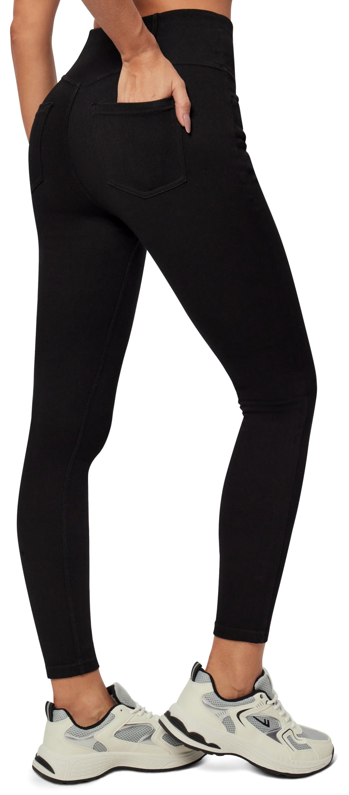Heathyoga Stretchy Jeans for Women Trendy High Waist Pull On Jeggings Tummy Control Womens Skinny Jeans Leggings with Pockets
