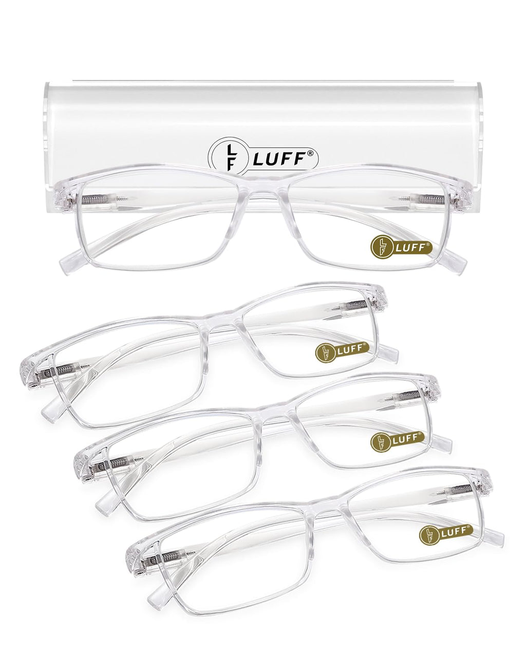 LUFF 6Pcs Anti-Blue-ray Reading Glasses Portable Ultra-Light Readers(0.00X)