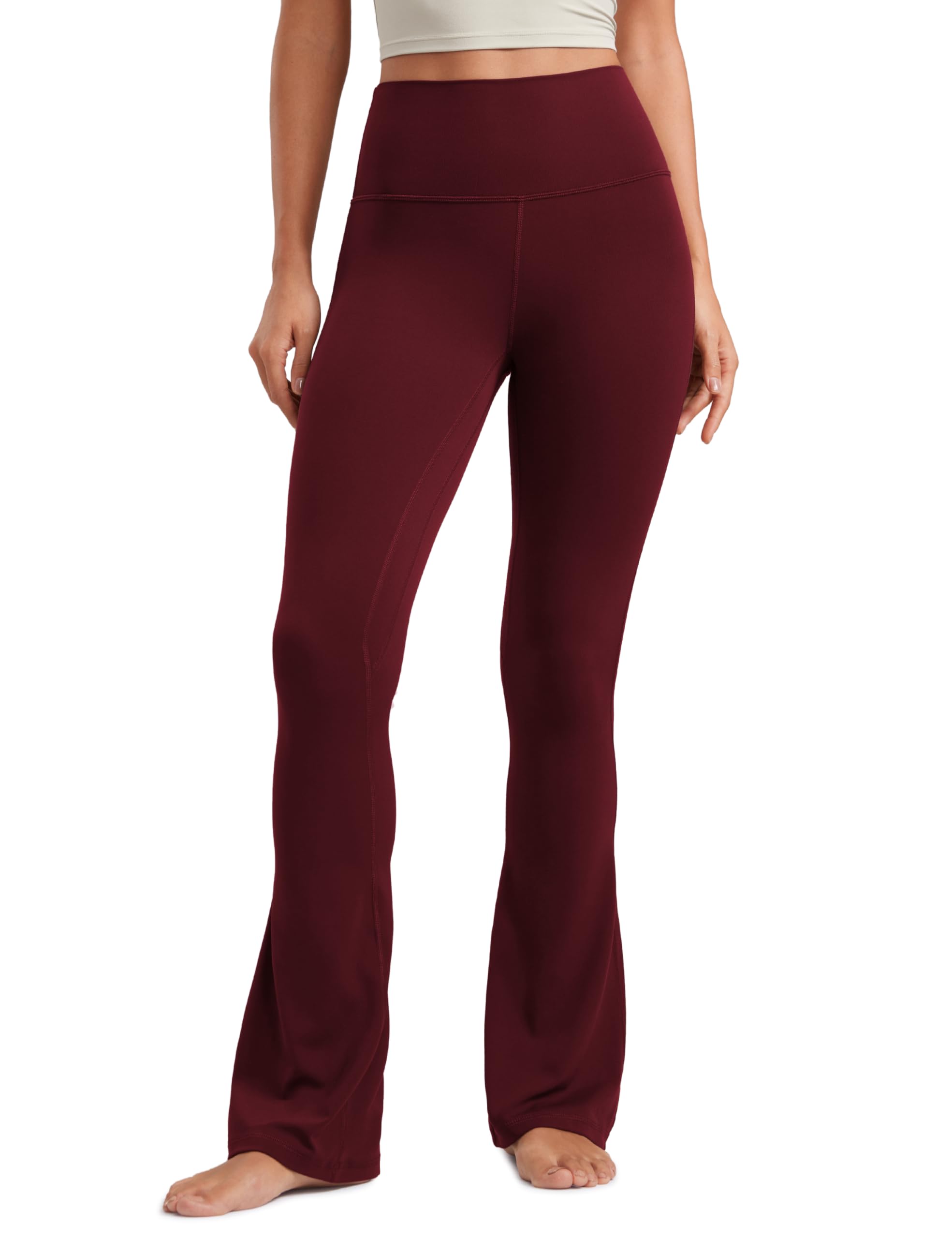 CRZ YOGA Butterluxe Mini Flared Leggings 30"/31.5"/33'' - High Waist Bootcut Casual Lounge Women Yoga Pants with Pocket