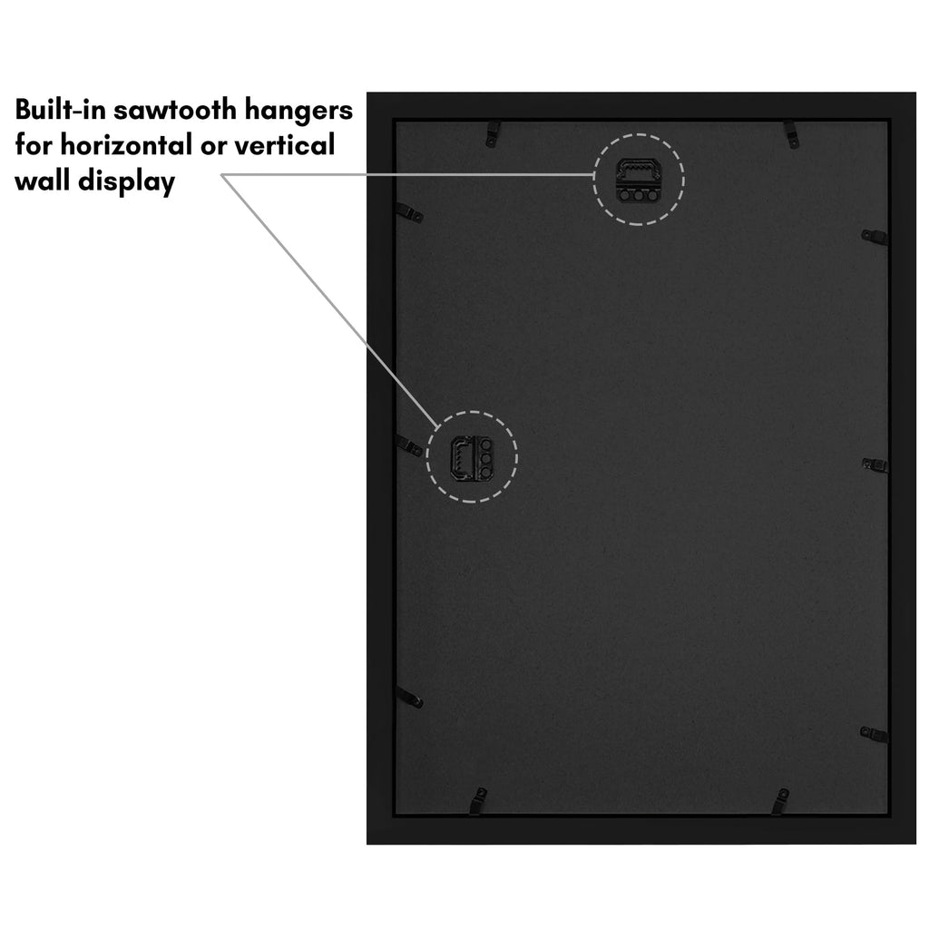 Americanflat 4x6 Double Picture Frame with Shatter-Resistant Glass - Fits Two 4x6 Photos or use as One 6x14 Frame - Signature Collection - Collage Frames for Tabletop and Wall Display - Black