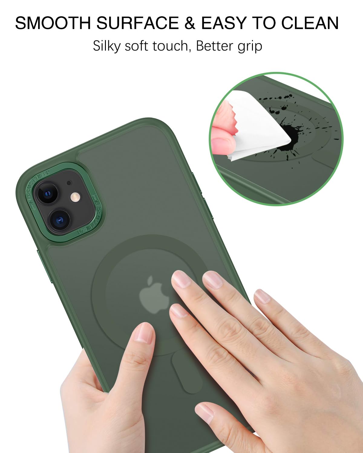 BENTOBEN for iPhone 11 Phone Case, Phone case for iPhone 11 Magnetic Case [Compatible with Mag Safe] Translucent Matte Slim Shockproof Anti-Fingerprint Protective Cover for iPhone 11 6.1’’ Black