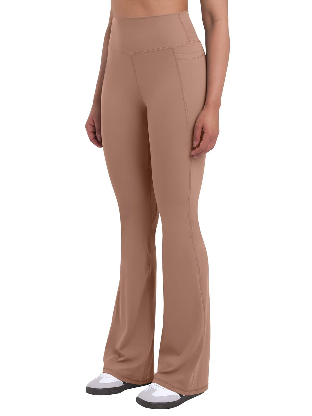 Sunzel Women Mini Flare Leggings with Pockets Breathable Bootcut Yoga Pants | Mini Flare, Buttery Soft, High Stretchy, High Waisted Tummy Control, Gym Clothes, Workout Casual Dance