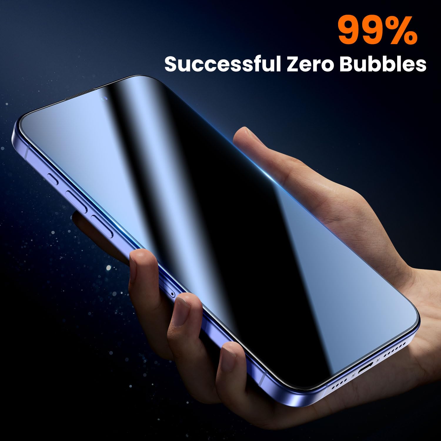 UniqueMe for iPhone 12 Pro Max Privacy Screen Protector - [Military Grade Shatterproof & 9H+ Hardness] Screen Protector 12 Pro Max Tempered Glass Full Coverage Protection, Easy to install, 2 Packs
