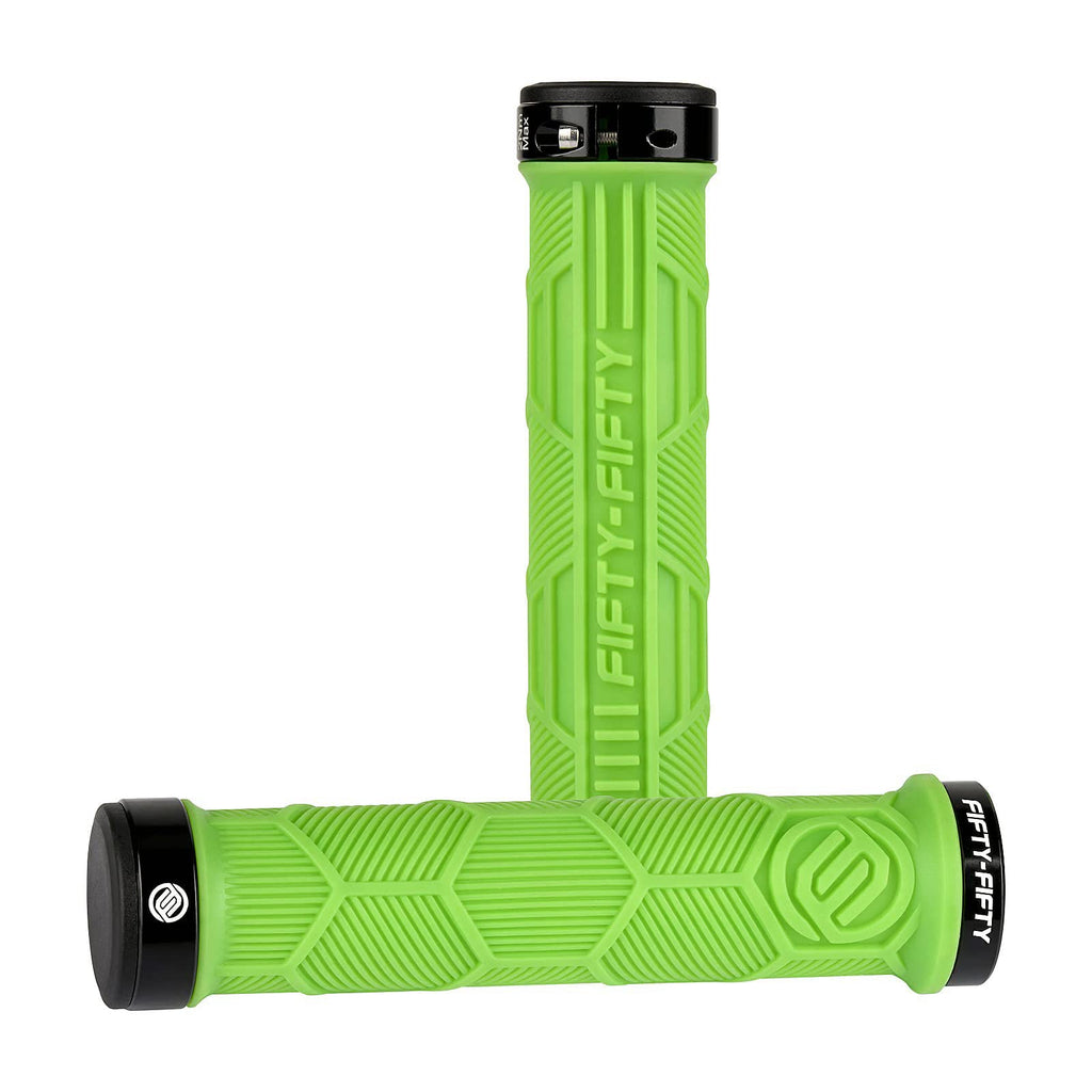 FIFTY-FIFTY Double Lock-On Mountain Bike Grips, Bicycle Handlebar Locking Grips, Non-Slip MTB Handle