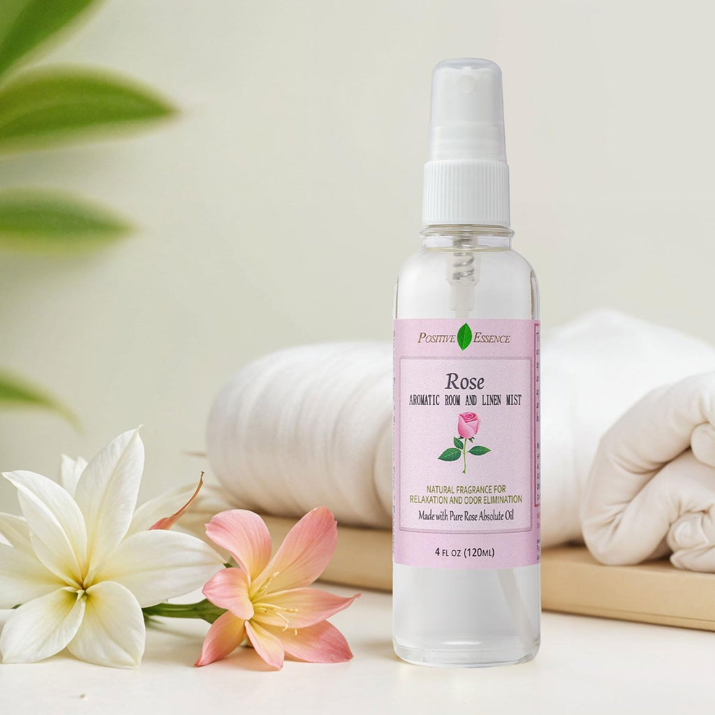 Linen and Room Spray Gift Set, (Lavender, Lemongrass, Rose, & Peppermint), Natural Air Freshener Made with Pure Essential Oils & Minimal Ingredients, Perfect Bathroom Spray or Room Mist, 4-Pack