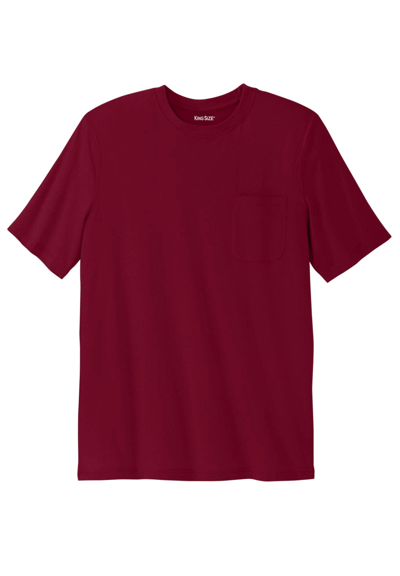 KingSize Men's Big & Tall Shrink-Less Lightweight Pocket Crewneck T-Shirt