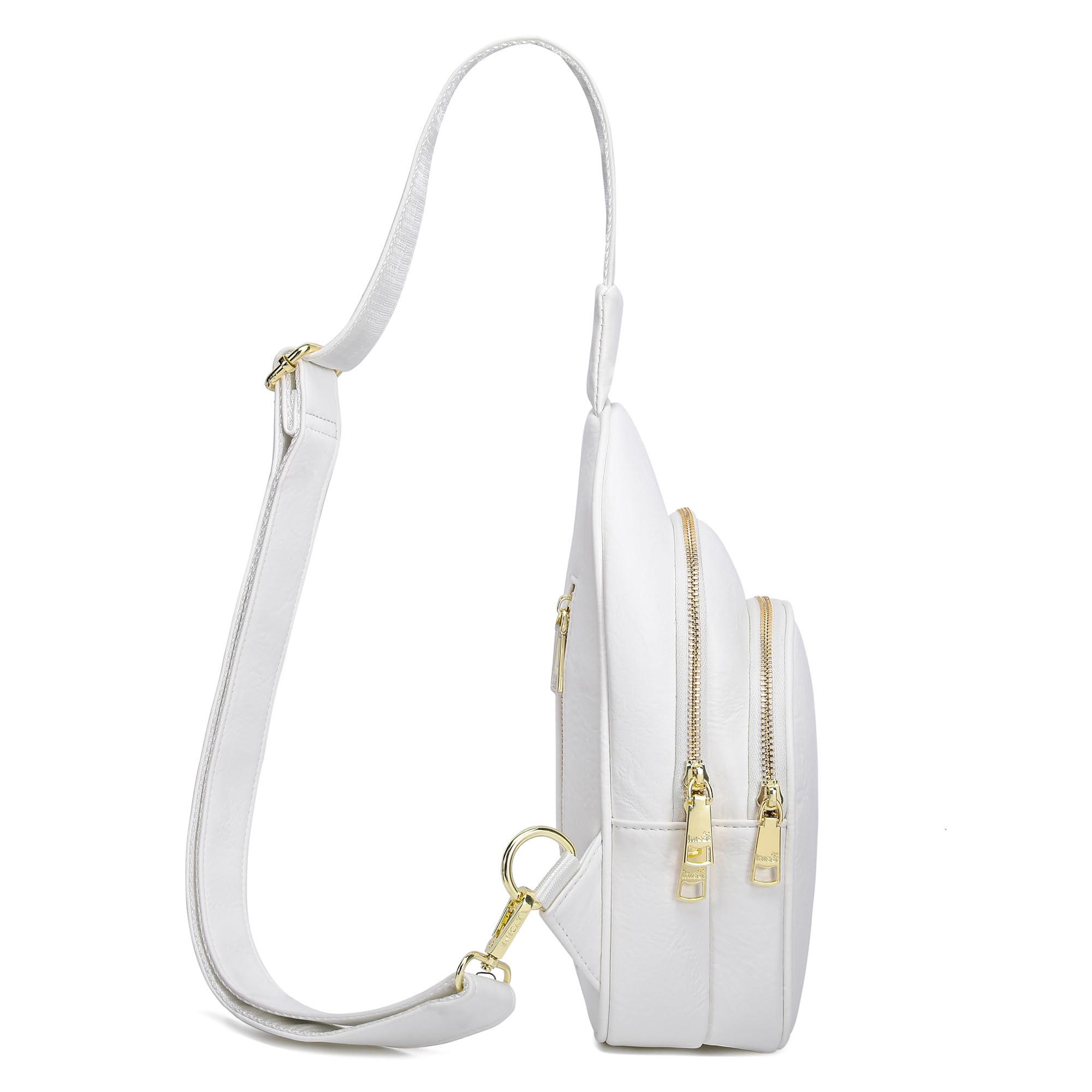 INICAT Small Crossbody Sling Bags Faux Leather Fanny Packs Purses for Women Everyday & Travel