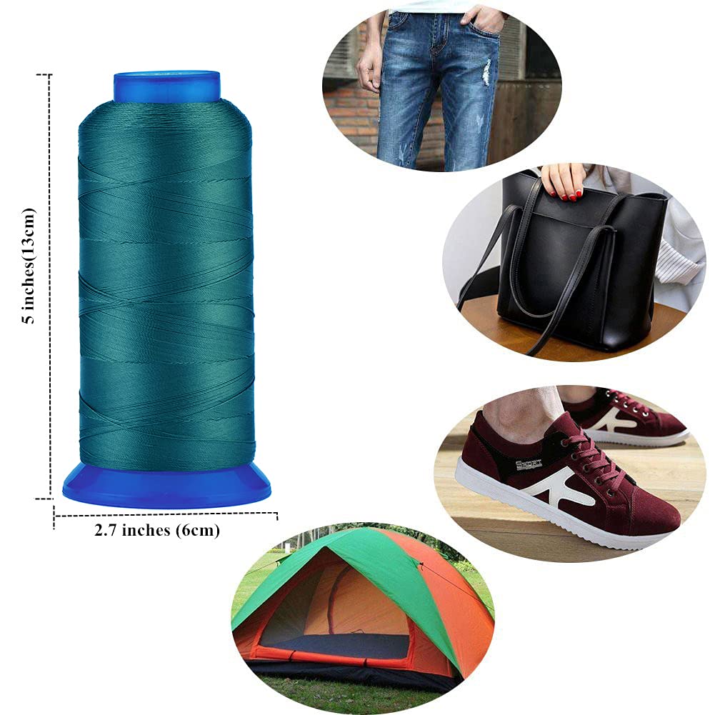 Selric UV Resistant High Strength Polyester Thread #69 T70 Size 210D/3 for Upholstery, Outdoor Market, Drapery, Beading, Purses, Leather （(Light) Yellow）