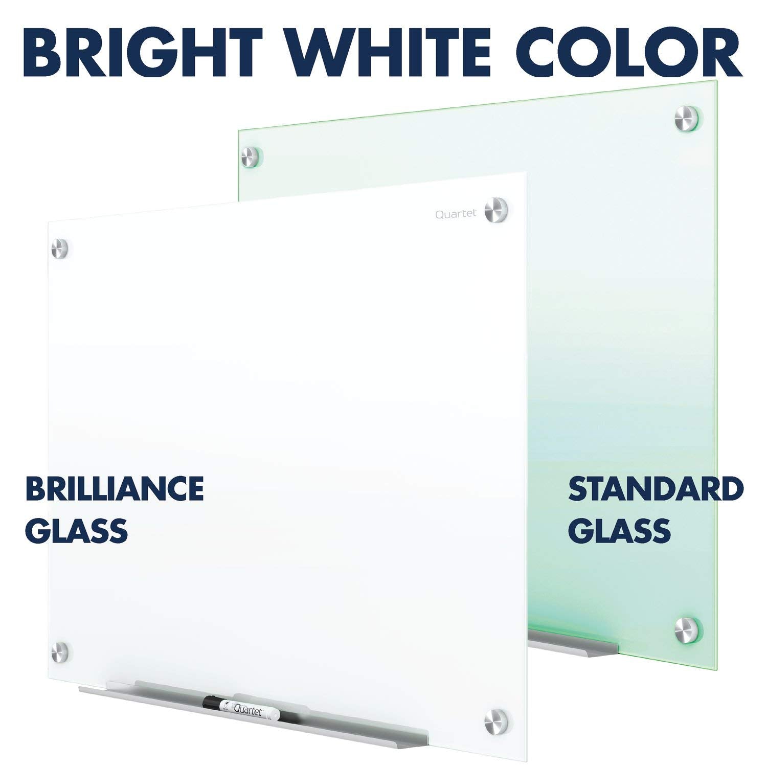 Quartet Dry Erase Board, Magnetic Whiteboard 36" x 24", Glass Board for Wall, Infinity, Brilliance White (G23624W)
