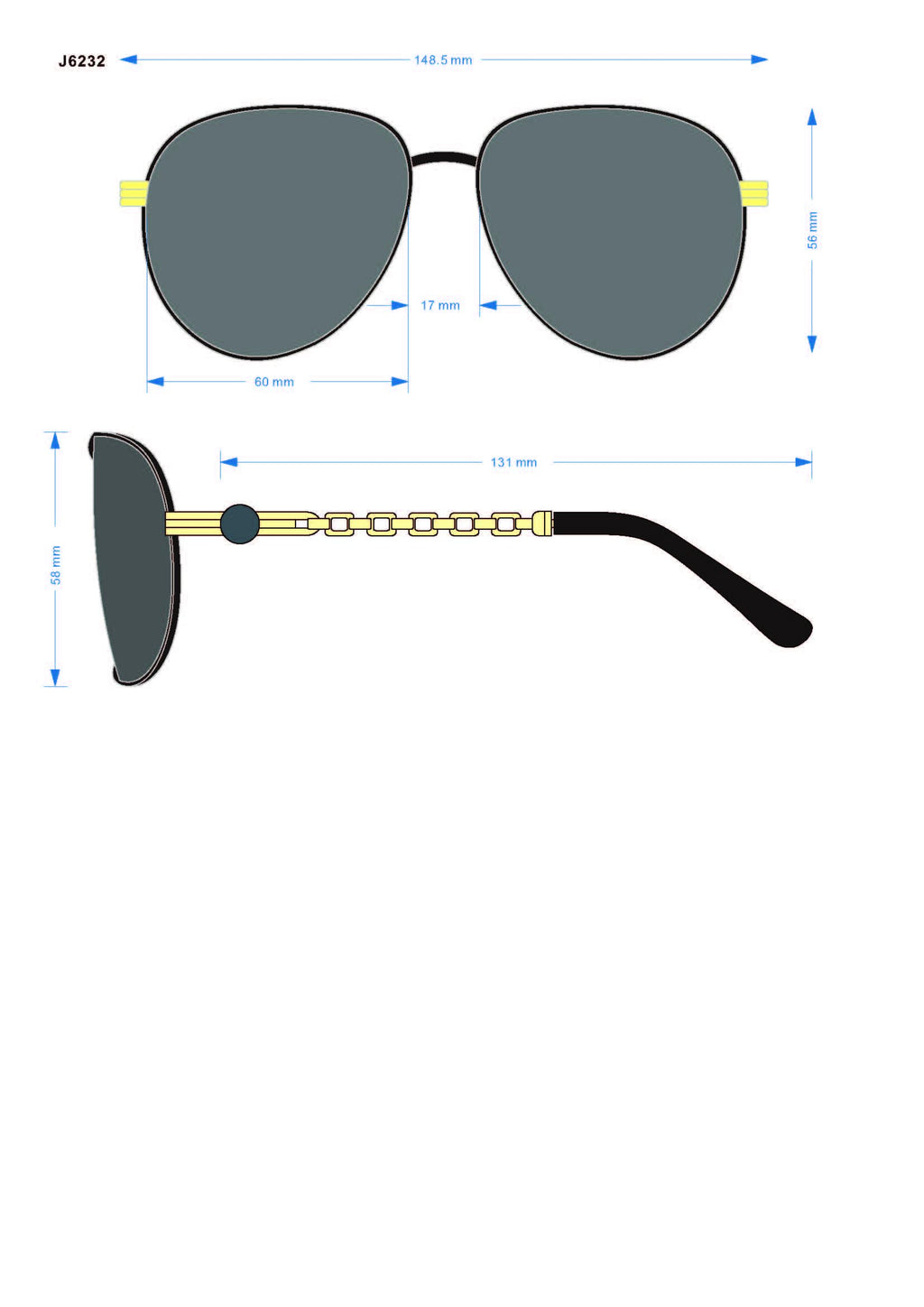 Jessica Simpson Women's Classic, Elegant, and Metal Aviator Pilot Sunglasses UV400 Protection