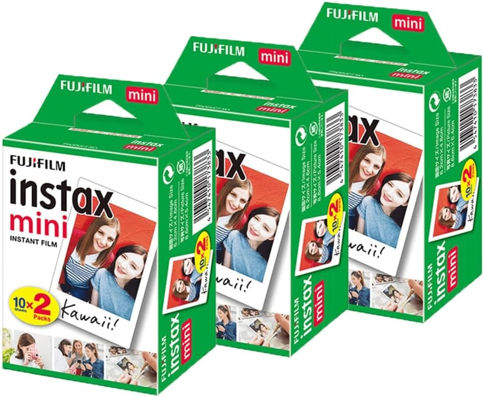 Fujifilm Instax Mini Instant Daylight Film ISO 800, 3 x Twin Packs, (60 Exposures)