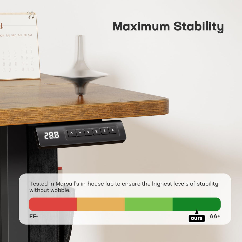 Marsail Standing Desk,Home Office Adjustable Heights Desk,Stand Up Desk,63x24 Inches Desktop Sit Stand Gaming Computer Desk for Study,Writing with 4 Memory Presets,Headphone Hook,Cable Organizer