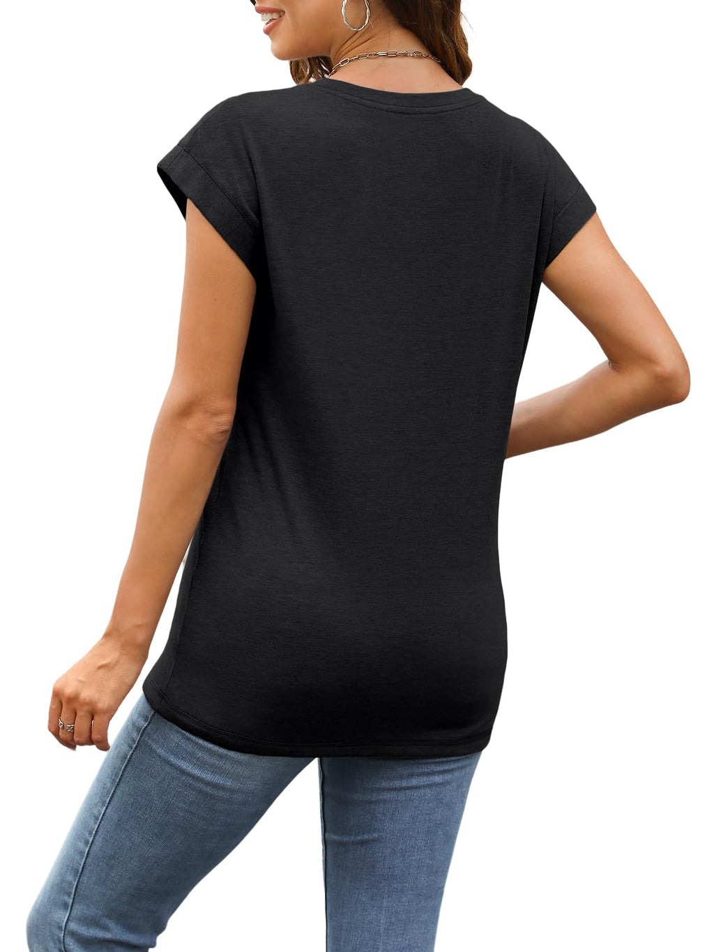 SUNBS 3 Pack Womens Summer Cap Sleeve T Shirts Business Casual Dressy Tops