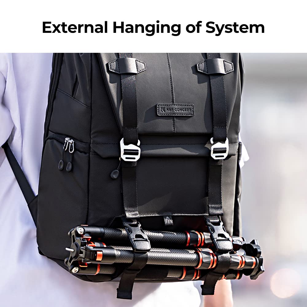 K&F CONCEPT Camera Backpack, Camera Bags for Photographers Dslr Cameras Compatible for Canon Nikon Sony DJI Mavic Drone, 20L Large Capacity Bag Cover 15.6 Inch Laptop Camera Cases with Raincover