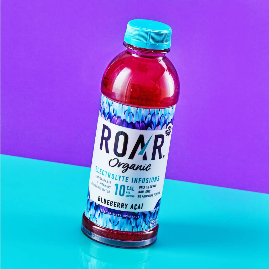 ROAR Complete Hydration Organic - Electrolyte Drinks Loaded with Vitamins C, B5, B12 - Non-GMO, Gluten-Free - Strawberry Lemonade - 12 pc