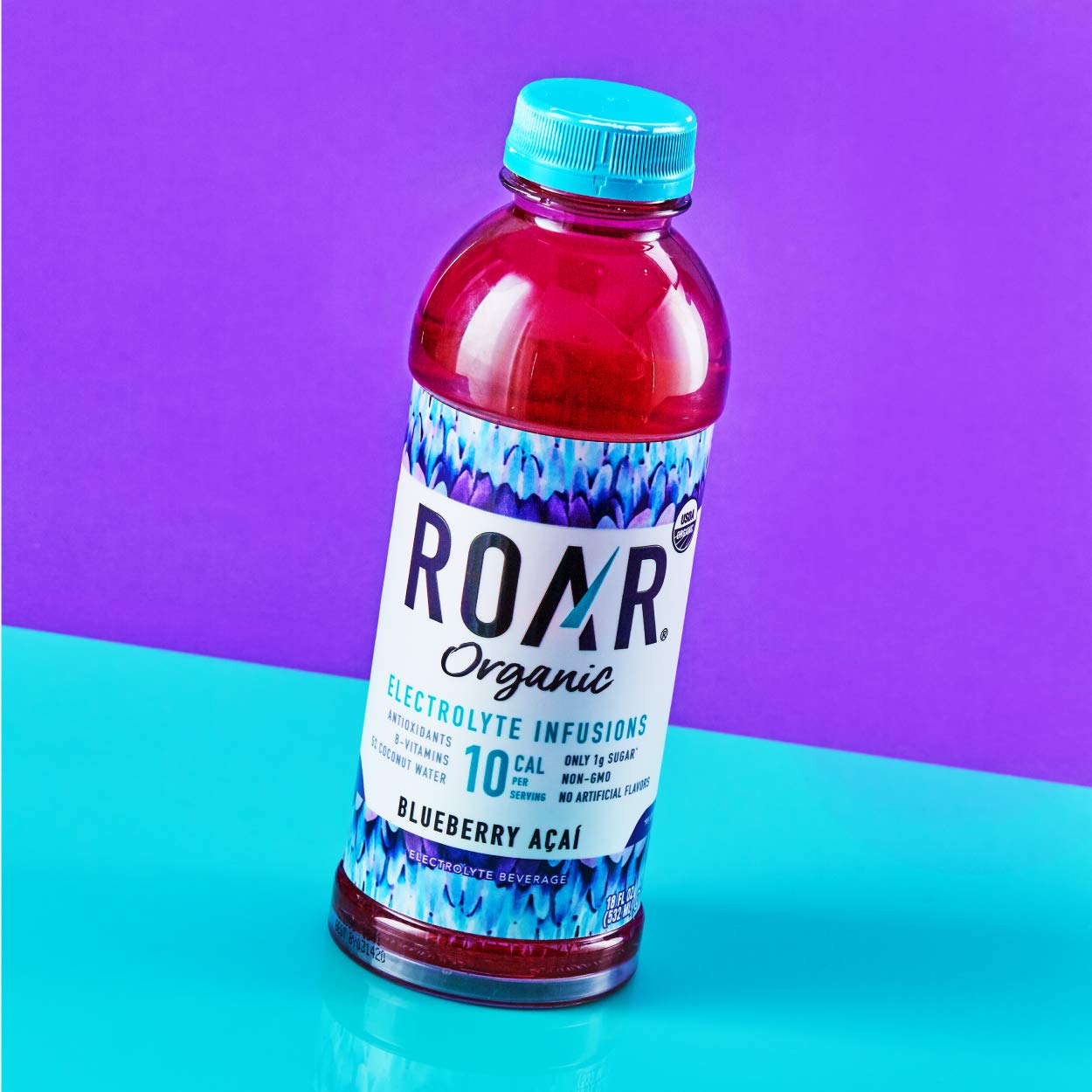 ROAR Complete Hydration Organic - Electrolyte Drinks Loaded with Vitamins C, B5, B12 - Non-GMO, Gluten-Free - Strawberry Lemonade - 12 pc