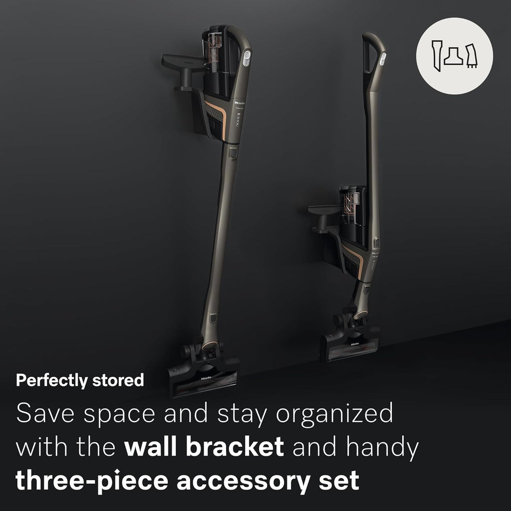 Miele Triflex HX2 Self-Standing Cordless Stick Vacuum Cleaner, 60 min runtime, Lotus White / Rose Gold