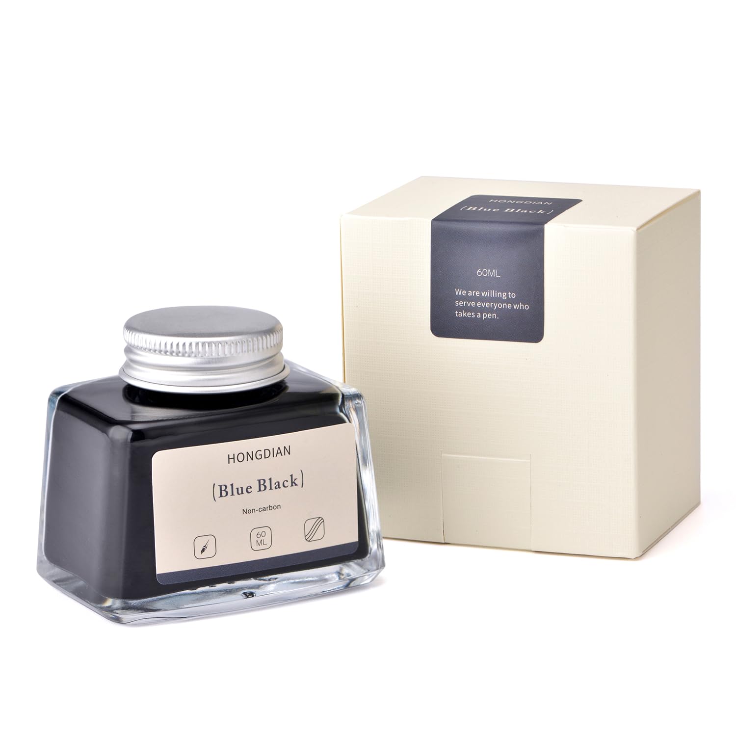 Asvine Hongdian Fountain Pen Bottled Ink Black, 60ml Fountain Pen Bottled Ink, Non Carbon
