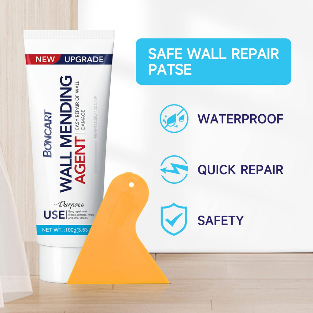 BONCART Spackle Wall Repair Kit,Drywall Repair kit,Wall Mending Agent Putty with Scraper,Plaster Wall Repair Paste for Wall Crack/Nail Hole/Graffiti,Wall Surface