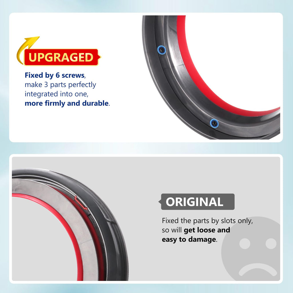 Dust Bin Part Sealing Ring Replacement Compatible with Dyson Cyclone V10 SV12 Vacuum Cleaner Dirt Cup Part Dust Bucket Bin Sealing Ring Assembly